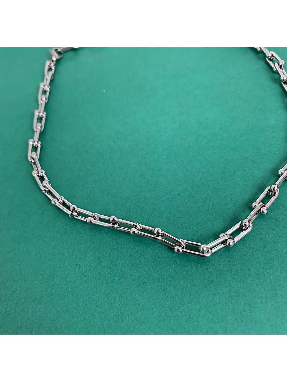 Vintage Y2K atyle U Link Shape Silver Chain. Stainless steel high quality! 20